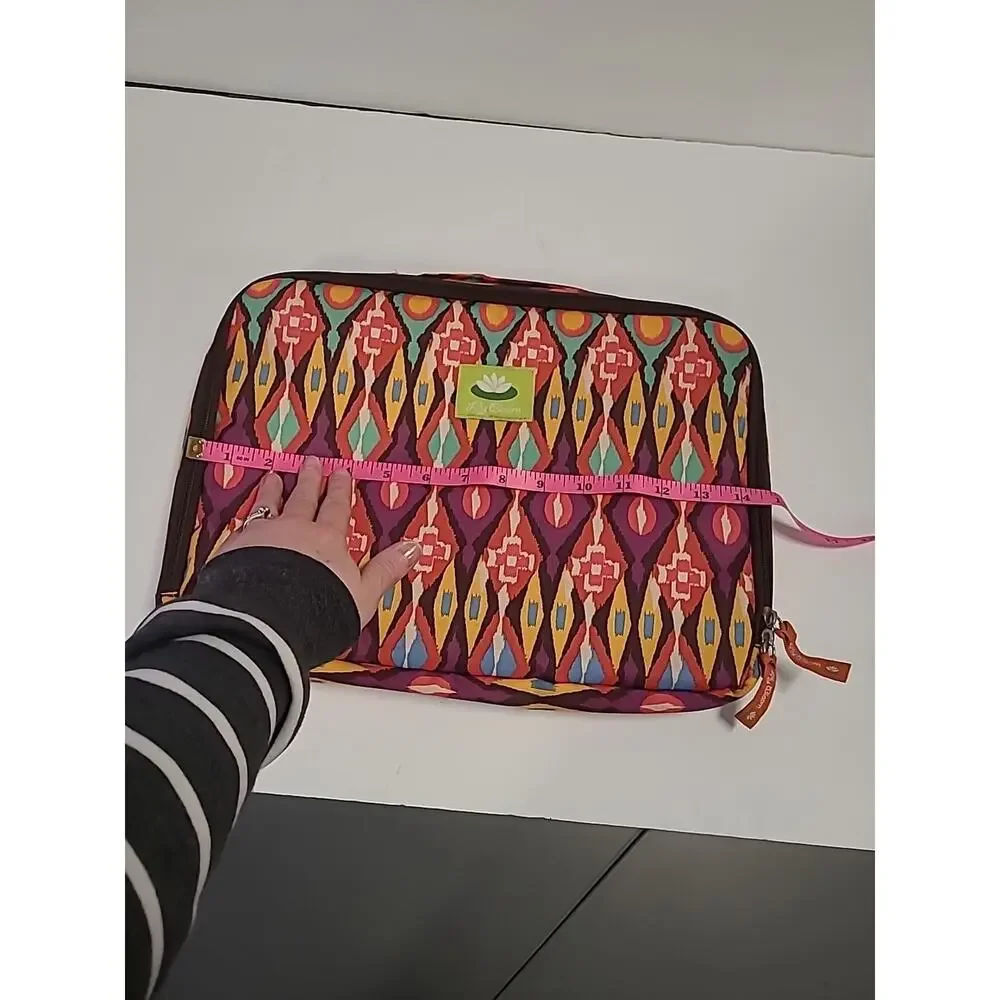 Lily Bloom Laptop Tablet Case Southwestern Aztec Soft Shell Handle Multicolored